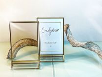 Aufstellrahmen  gold Tischaufsteller